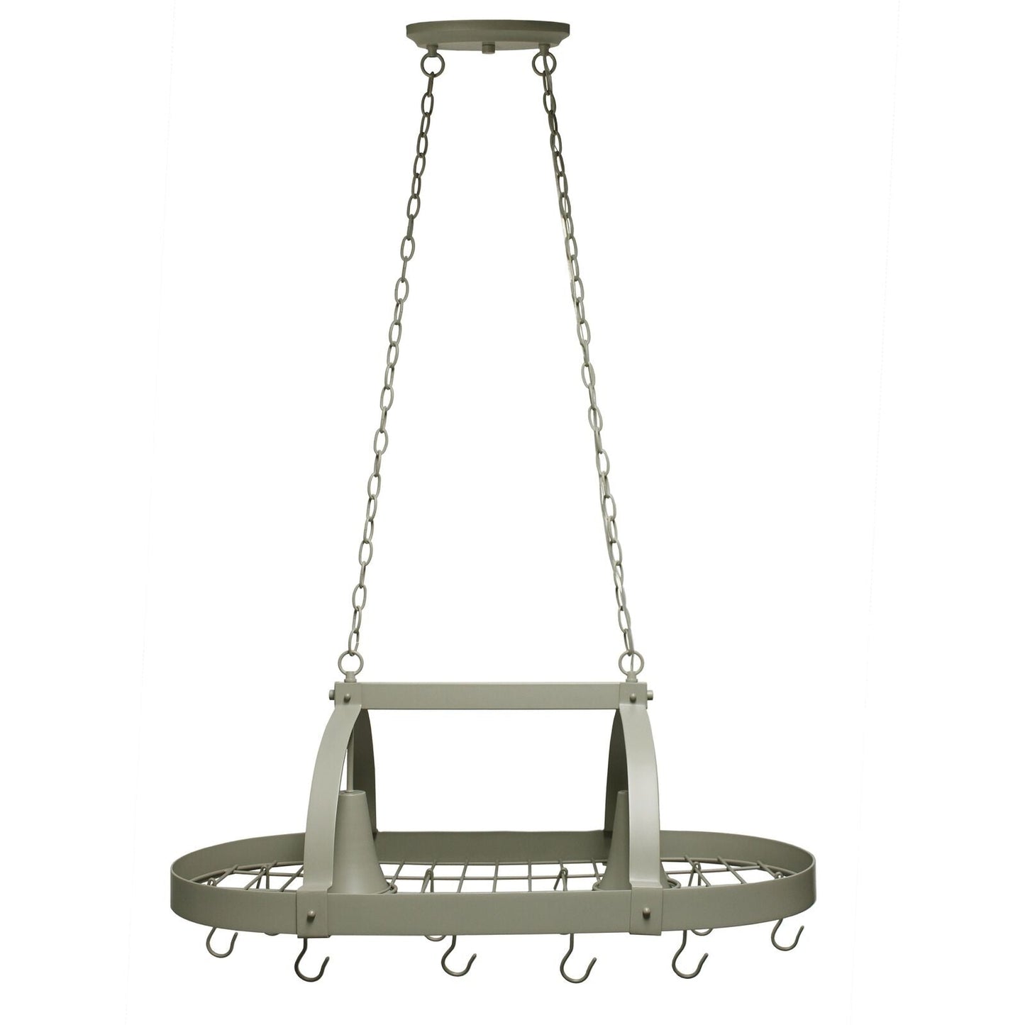 Lighted Ceiling Hanging Pot And Pan Organizer Kitchen Rack