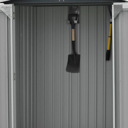 Hanover Large Outdoor Backyard Metal Storage Cabin House Shed 70"