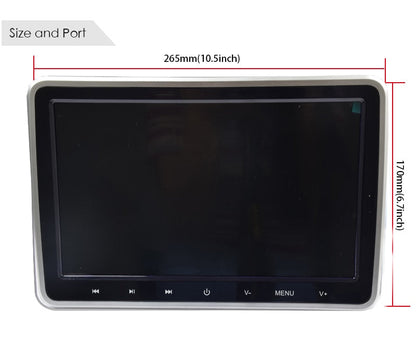 Premium Car Headrest DVD Player Monitor TV System