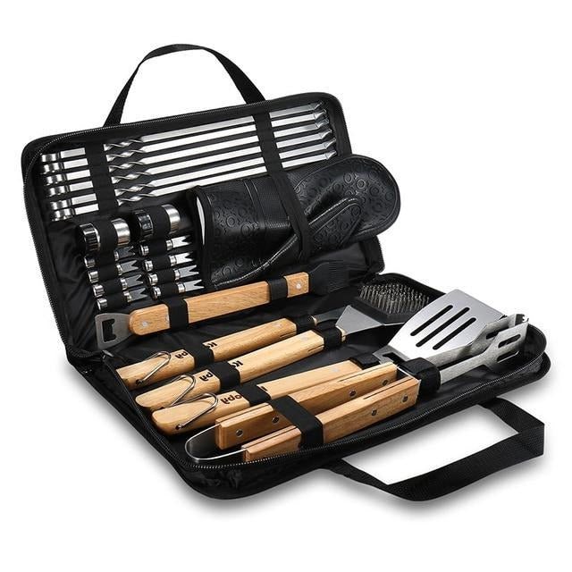 Grill BBQ Utensil Tool Set Kit With Case