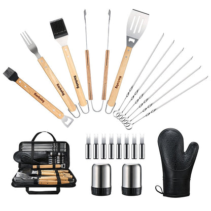 Grill BBQ Utensil Tool Set Kit With Case