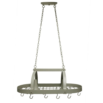 Lighted Ceiling Hanging Pot And Pan Organizer Kitchen Rack